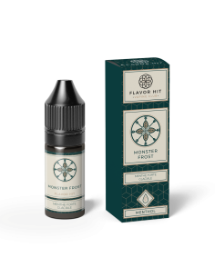 MONSTER FROST Le Monster Frost est notre e-liquide glacé le plus puissant. Une extrême fraîcheur puisée dans une menthe forte e